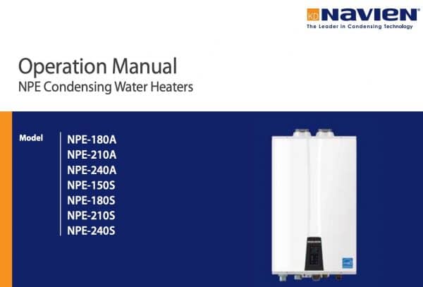 Navien Tankless Water Heater Operation Manuals - Hoffmann Brothers