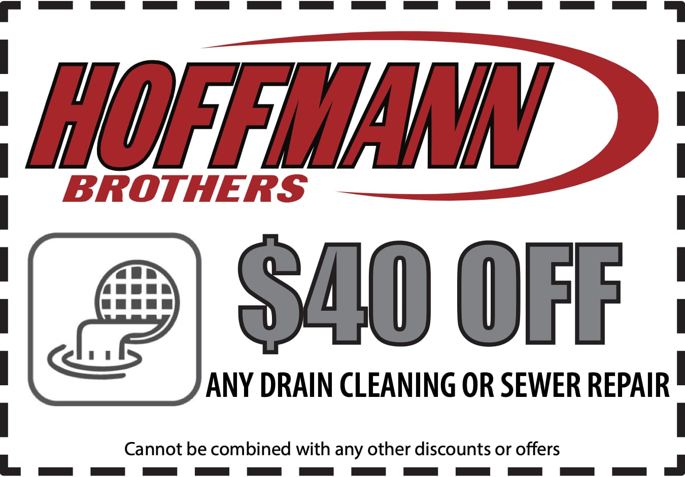 $40 off any drain cleaning or sewer repair coupon