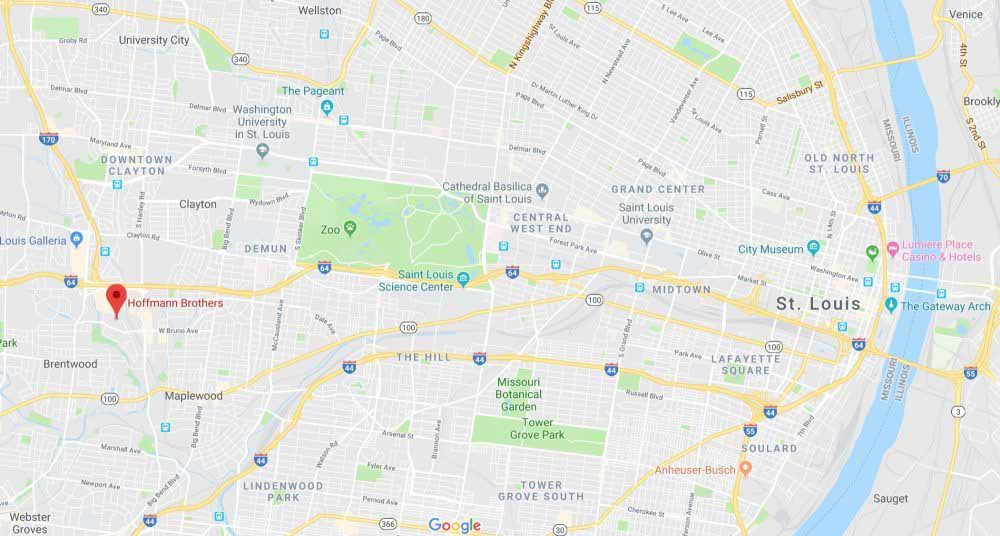 image of a google map of Brentwood, MO