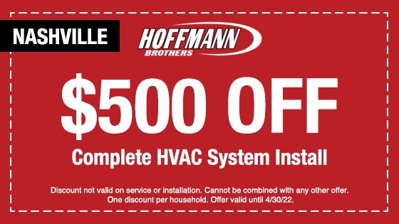 HVAC Installation Nashville - Coupon - Hoffmann Brothers