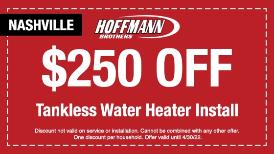 Nashville Tankless Water Heater Installation Specials - Hoffmann Brothers
