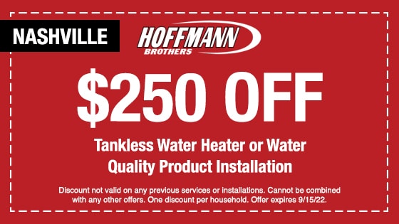 Coupon - Tankless Water Heater Installation Nashville - Hoffmann Brothers