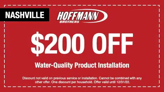 Water Treatment Nashville Coupon - Hoffmann Brothers