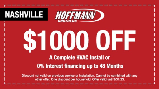 Nashville HVAC Installation Coupon - Hoffmann Brothers