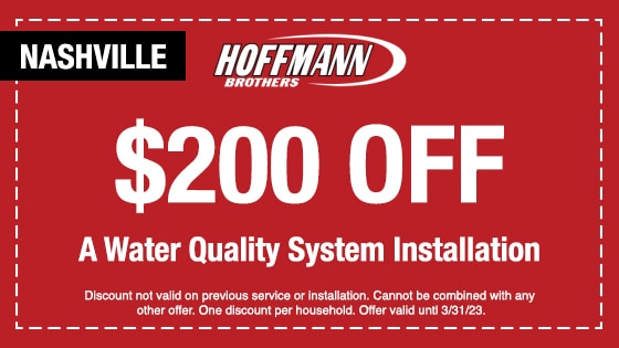 Nashville Water Quality System Installation Coupon - Hoffmann Brothers