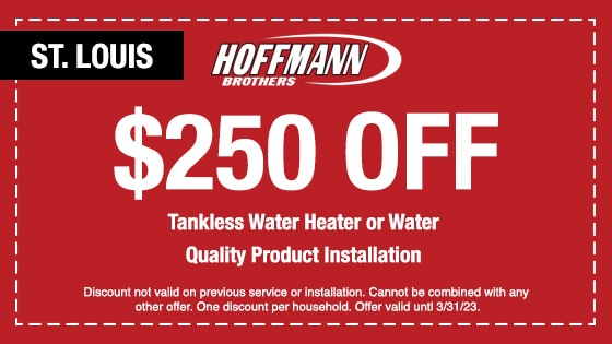 St Louis Air Tankless Water Heater Installation Coupon - Hoffmann Brothers
