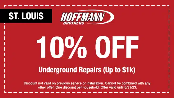 Coupon for 10% off underground repairs in St. Louis