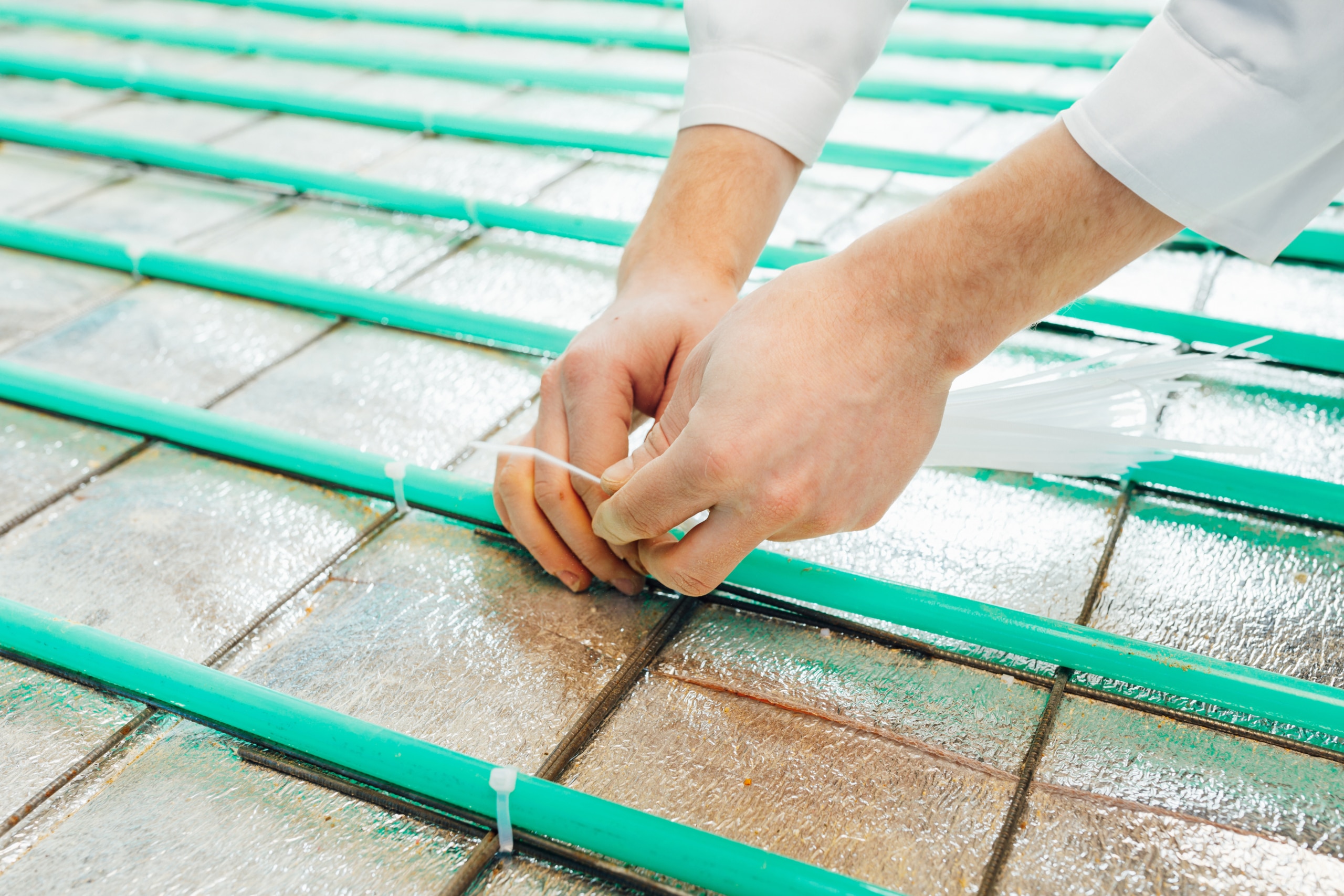 Pex Plumbing floor heating installation