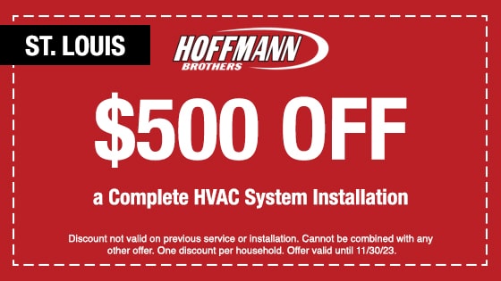 red coupon for $500 off hvac installation