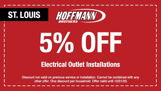 red coupon for electrical outlet installation in st louis