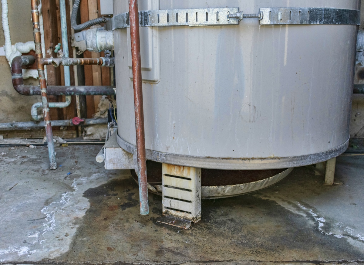 Leaking water heater that could result in mold